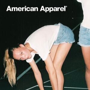 American Apparel Y2K Button-Fly Denim Shorts size 24 Retro 3" Cut-offs